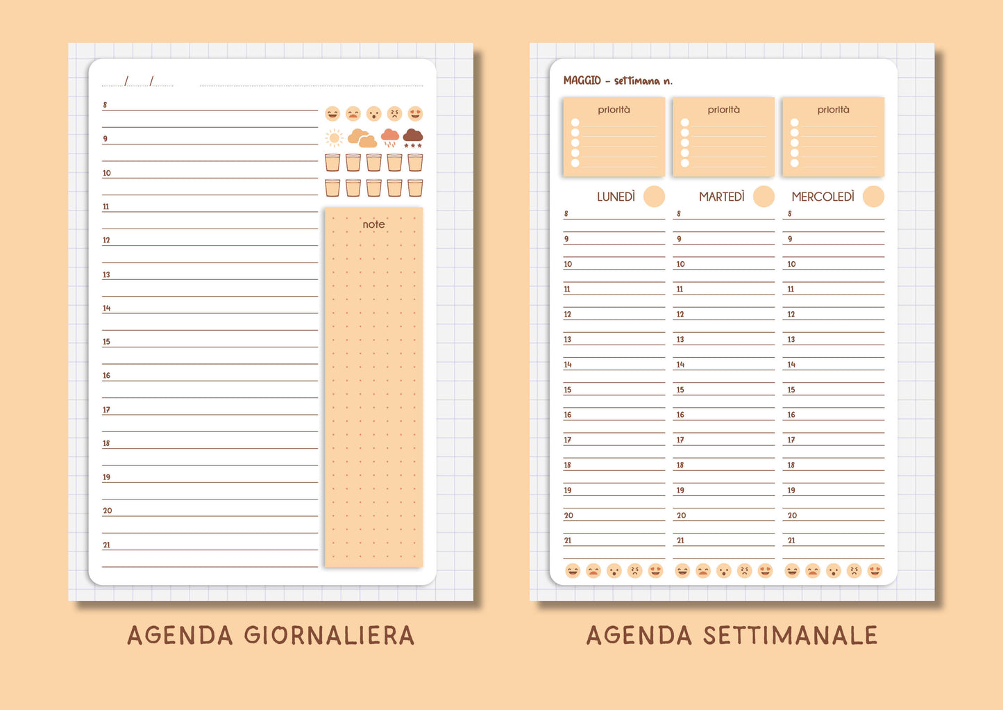 Agenda della maestra personalizzabile