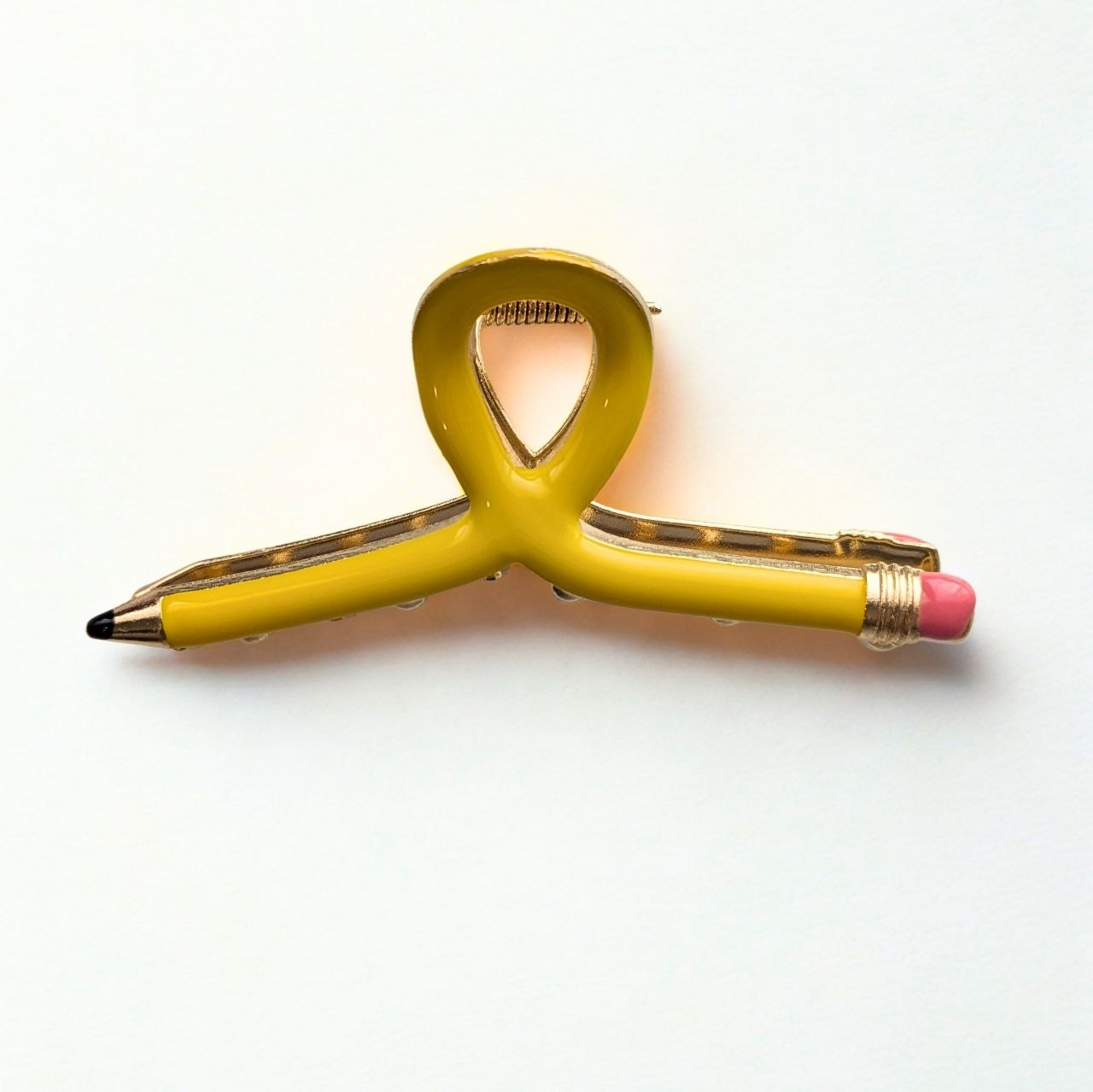 Pinza capelli metallo a forma di matita