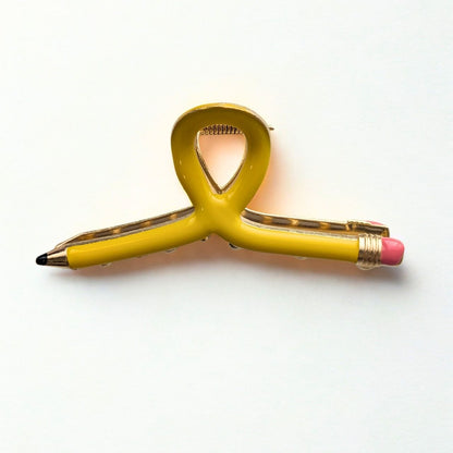 Pinza capelli metallo a forma di matita
