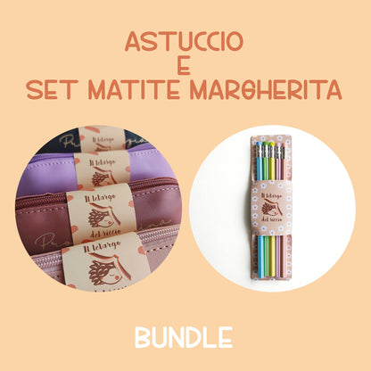 Astuccio con matite margherita - bundle